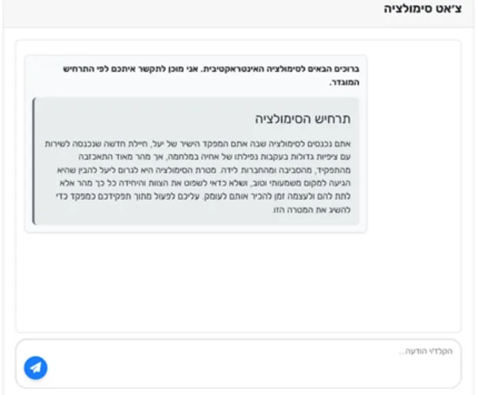 צ'אט סימולציה